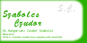 szabolcs czudor business card